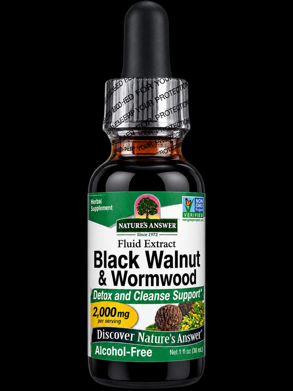 Nature's Answer Fluid Extract Black Walnut & Wormwood- 1oz